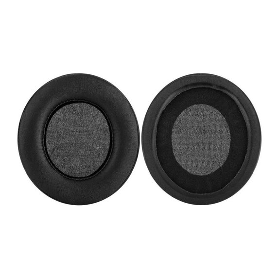 Náhradné Náušníky pre Razer Nari, Kraken, Pamäťová pena + PU Koža, Čierne, 1 pár