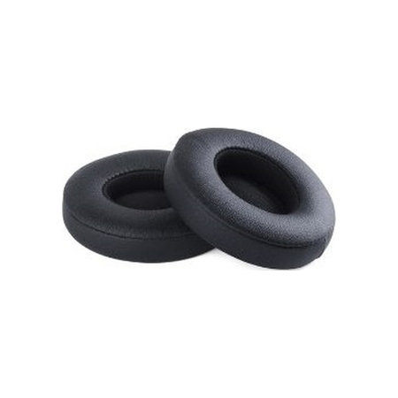 Náhradné Náušníky pre Beats Solo 2, 3, Pamäťová pena + PU Koža, Čierne, 1 pár