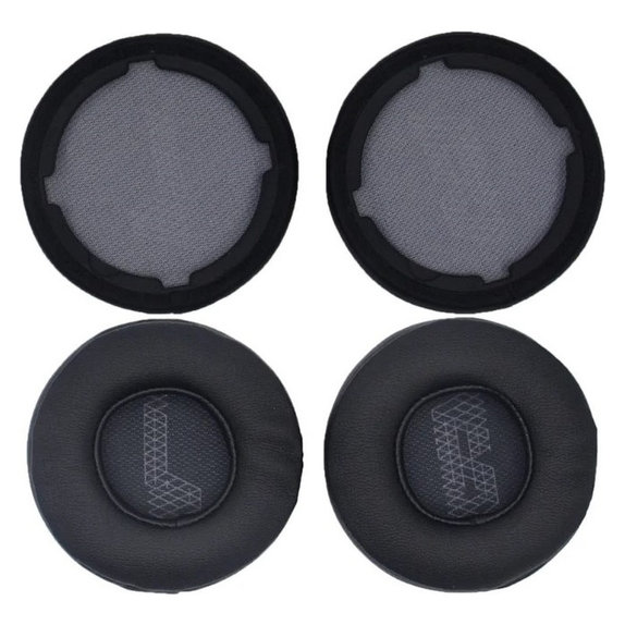 Náhradné Náušníky pre JBL Live 400BT, 460NC, Pamäťová pena + PU Koža, Čierne, 1 pár