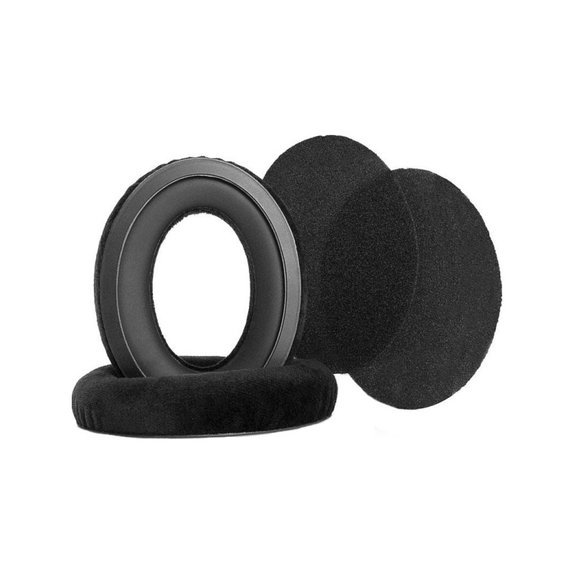 Náhradné Náušníky pre Sennheiser HD598, Pamäťová pena + Semiš, Čierne, Chladivý Gél, 1 pár