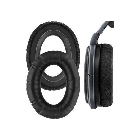 Náhradné Náušníky pre Sennheiser HD650, Pamäťová pena + PU Koža, Čierne, 1 pár