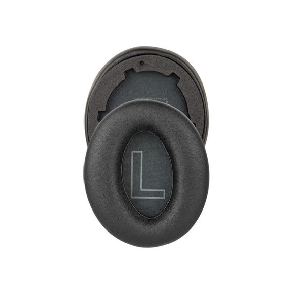 Náhradné Náušníky pre Anker Soundcore Life Q20, Pamäťová pena + PU Koža, Čierne, 1 pár