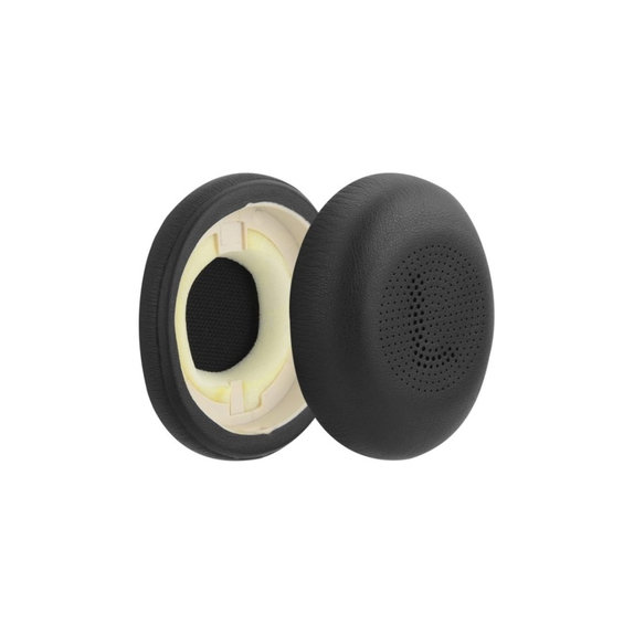 Náhradné Náušníky pre Jabra Evolve2 65UC, Elite 45H, Pamäťová pena + PU Koža, Čierne, 1 pár