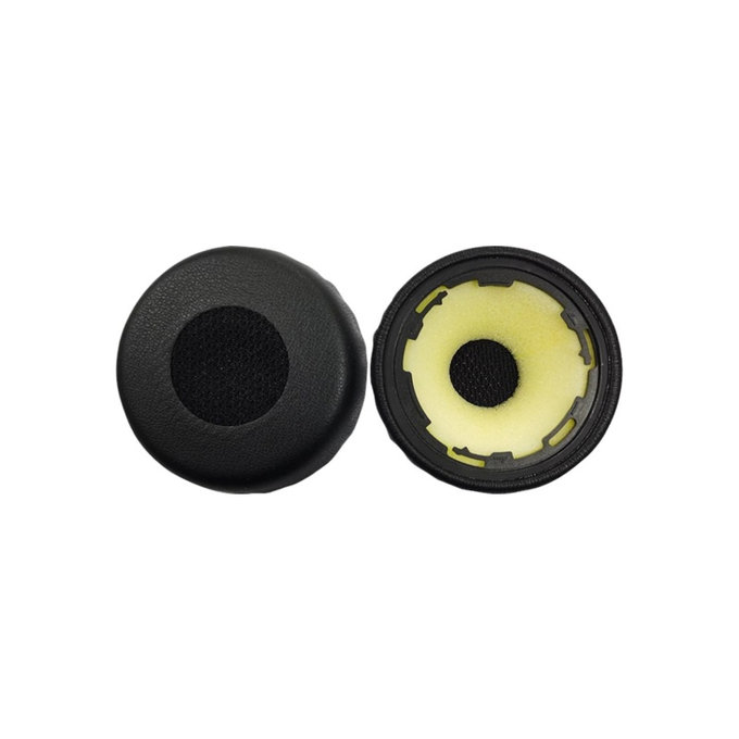 Náhradné Náušníky pre Jabra Evolve 75, 75+, UC, MS, Pamäťová pena + PU Koža, Čierne, 1 pár