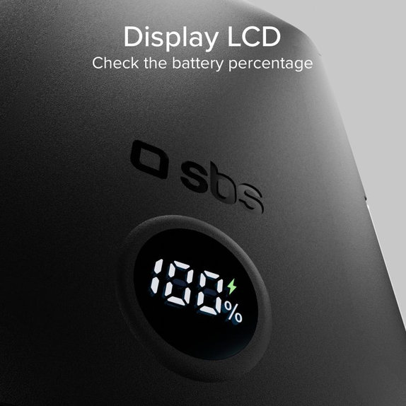 SBS - PowerBank 5000mAh, 20W, Power Delivery, Mag Stand, čierna
