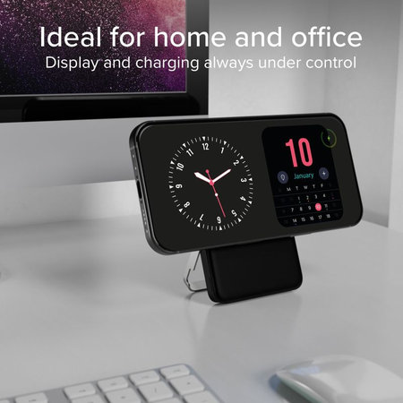 SBS - PowerBank 5000mAh, 20W, Power Delivery, Mag Stand, čierna