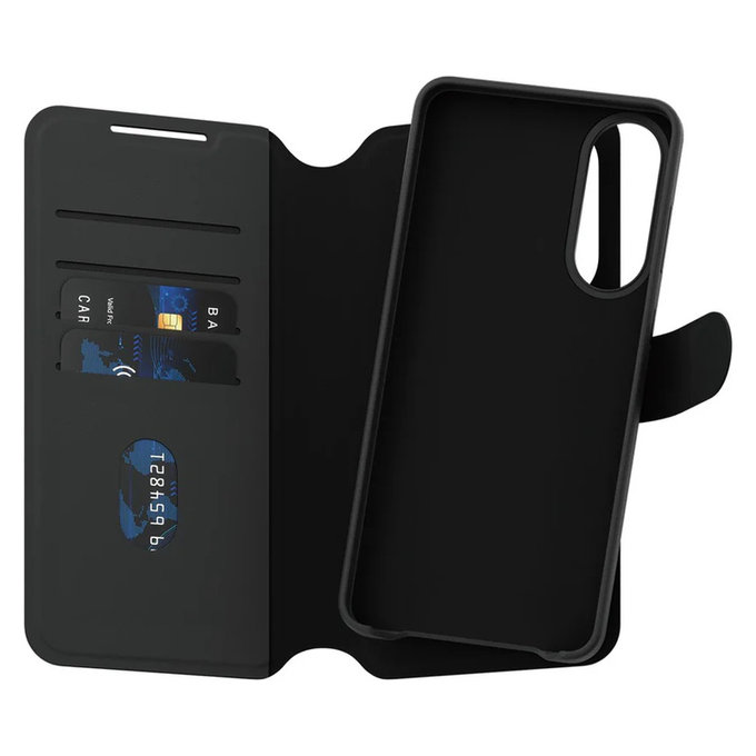 Puzdro Wallet Tango Two-In-One s QI pre Samsung Galaxy S25 Edge, Čierna, PanzerGlass