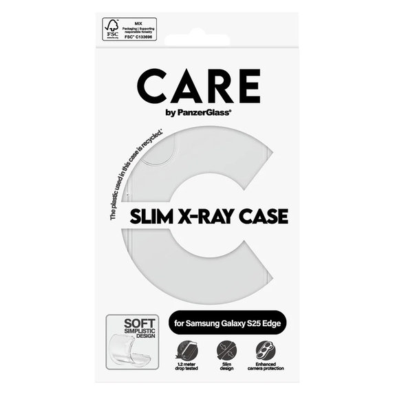 Puzdro X-Ray pre Samsung Galaxy S25 Edge, Transparentná, PanzerGlass