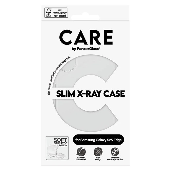 Puzdro X-Ray pre Samsung Galaxy S25 Edge, Transparentná, PanzerGlass