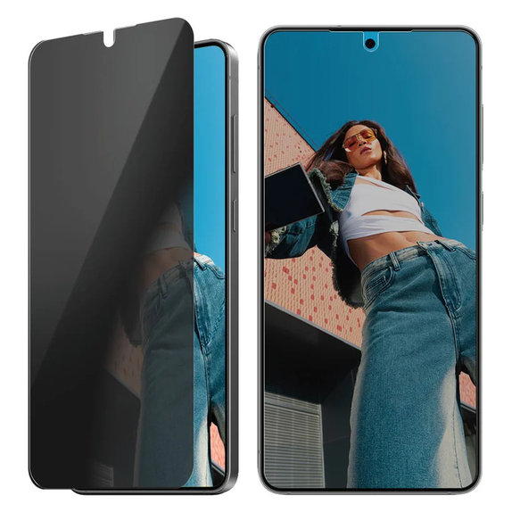 Tvrdené sklo UWF Privacy s aplikátorom pre Samsung Galaxy S25 Edge, Číra, PanzerGlass