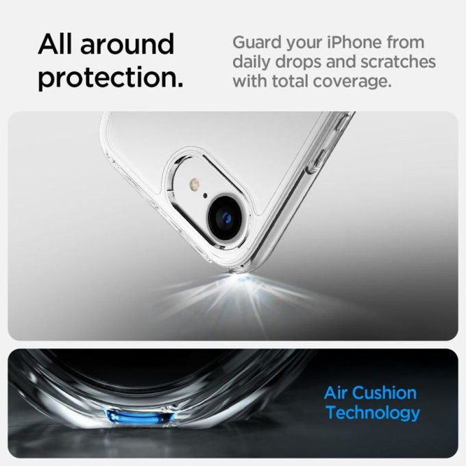 Spigen - Puzdro Ultra Hybrid pre iPhone 16e, Crystal Clear