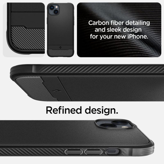 Spigen - Puzdro Rugged Armor s MagSafe pre iPhone 14, Matte Black