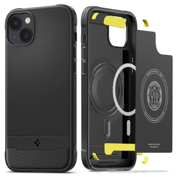 Spigen - Puzdro Rugged Armor s MagSafe pre iPhone 14, Matte Black