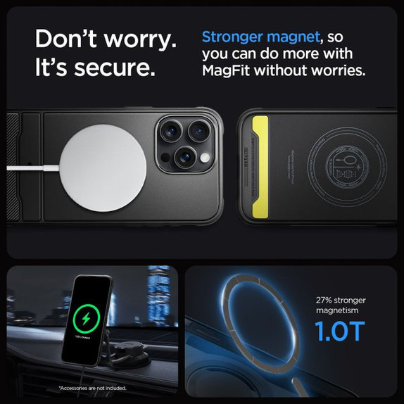 Spigen - Puzdro Rugged Armor s MagSafe pre iPhone 15 Pro, Matte Black