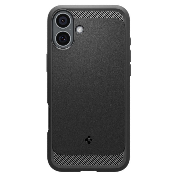 Spigen - Puzdro Rugged Armor s MagSafe pre iPhone 16, Matte Black