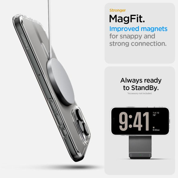 Spigen - Puzdro Ultra Hybrid "T" s MagSafe pre iPhone 16 Pro Max, biela