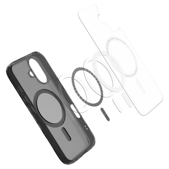 Spigen - Puzdro Ultra Hybrid "T" s MagSafe pre iPhone 16, Frost Black