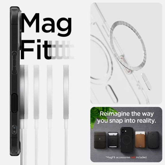 Spigen - Puzdro Ultra Hybrid "T" s MagSafe pre iPhone 16, Frost Black