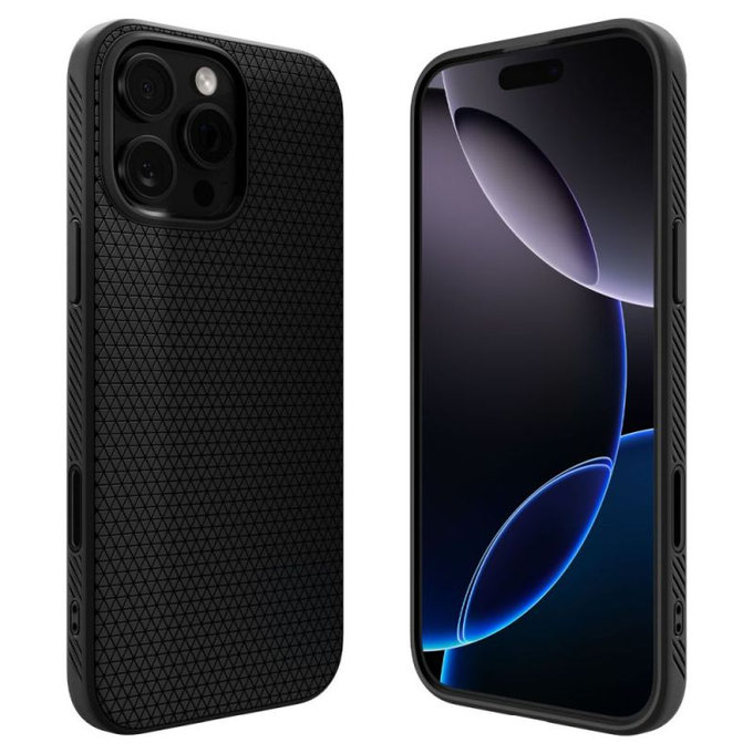 Spigen - Puzdro Liquid Air "T" s MagSafe pre iPhone 16 Pro, Matte Black