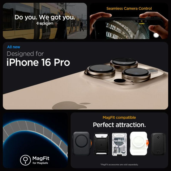 Spigen - Puzdro Liquid Air "T" s MagSafe pre iPhone 16 Pro, Matte Black
