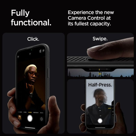 Spigen - Puzdro Liquid Air "T" s MagSafe pre iPhone 16 Pro, Matte Black