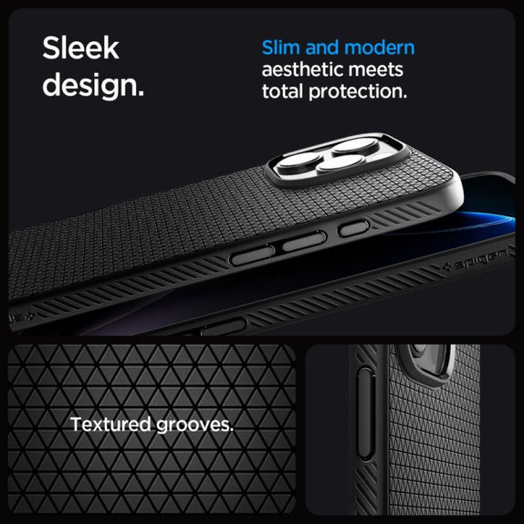 Spigen - Puzdro Liquid Air "T" s MagSafe pre iPhone 16 Pro, Matte Black