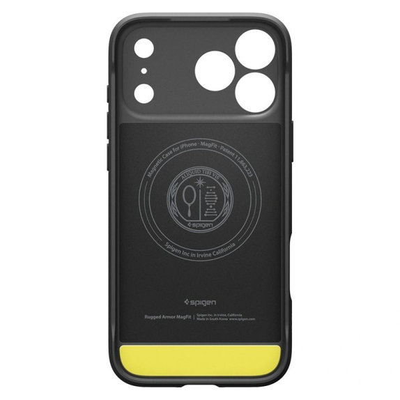 Spigen - Puzdro Rugged Armor s MagSafe pre iPhone 17 Pro Max, Matte Black