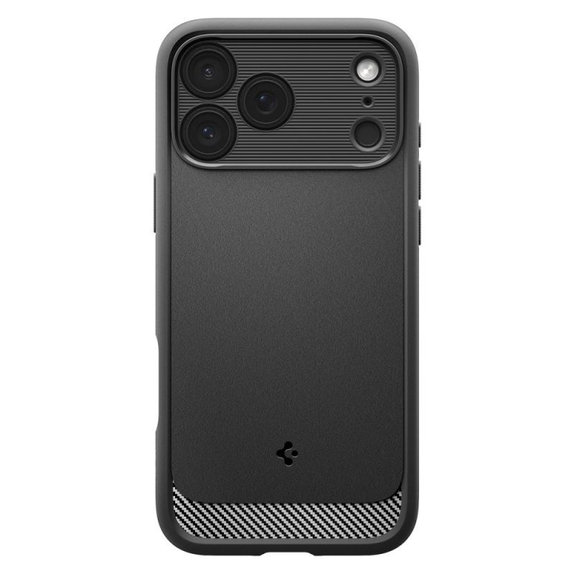 Spigen - Puzdro Rugged Armor s MagSafe pre iPhone 17 Pro, Matte Black