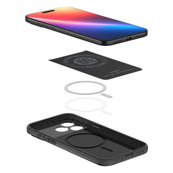 Spigen - Puzdro Thin Fit s MagSafe pre iPhone 17 Pro, čierna
