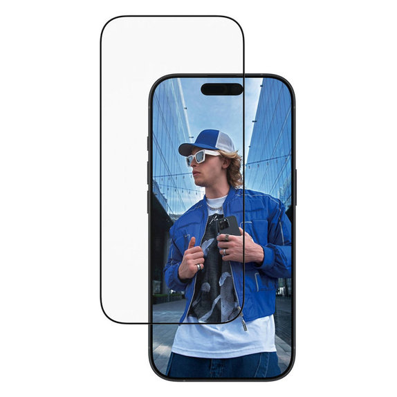 Tvrdené sklo UWF s aplikátorom pre iPhone 17/16 Pro, Čierna, PanzerGlass
