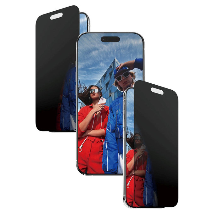 Tvrdené sklo UWF 2-Way Privacy s aplikátorom pre iPhone 17 Air, Čierna, PanzerGlass