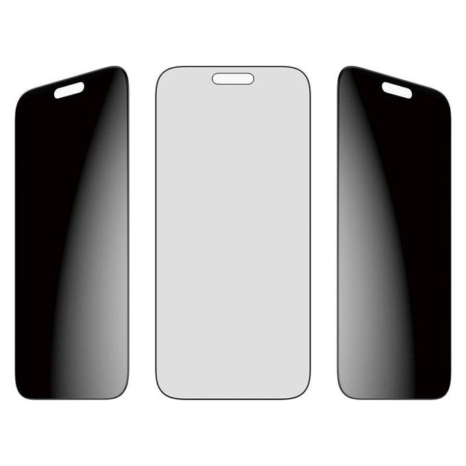 Tvrdené sklo UWF 2-Way Privacy s aplikátorom pre iPhone 17 Pro Max, Čierna, PanzerGlass