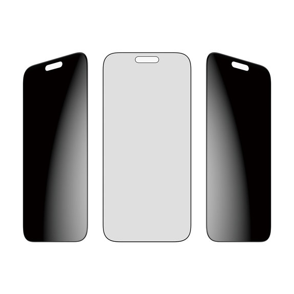 Tvrdené sklo UWF 2-Way Privacy s aplikátorom pre iPhone 17 Pro Max, Čierna, PanzerGlass