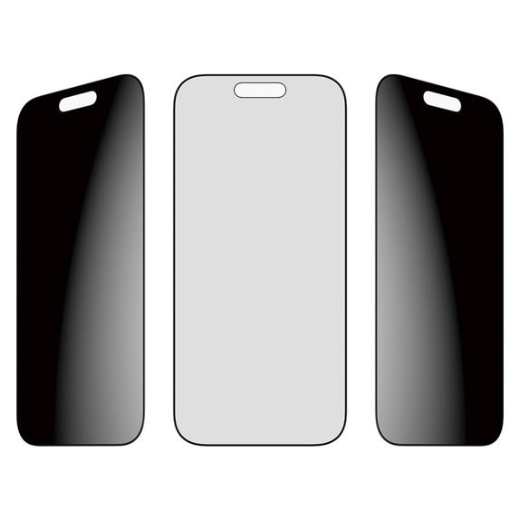Tvrdené sklo UWF 2-Way Privacy s aplikátorom pre iPhone 17/16 Pro, Čierna, PanzerGlass