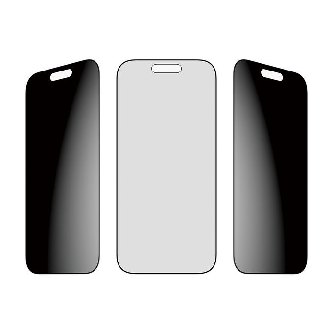 Tvrdené sklo UWF 2-Way Privacy s aplikátorom pre iPhone 17/16 Pro, Čierna, PanzerGlass