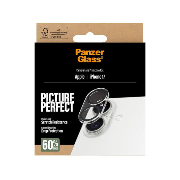 PanzerGlass - Ochranný kryt objektívu PicturePerfect pre iPhone 17, číra