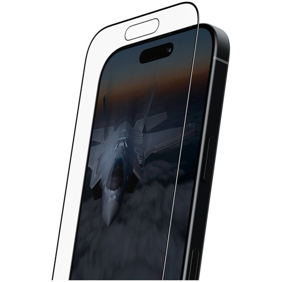 Tvrdené sklo UWF Stealth s Fastfit pre iPhone 17/16 Pro, Čierna, PanzerGlass