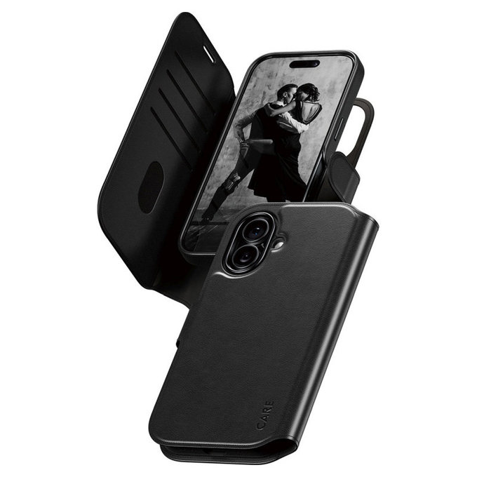 Puzdro Wallet Tango Two-In-One s MagSafe pre iPhone 17, Čierna, CARE