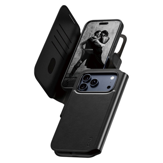 Puzdro Wallet Tango Two-In-One s MagSafe pre iPhone 17 Pro Max, Čierna, PanzerGlass
