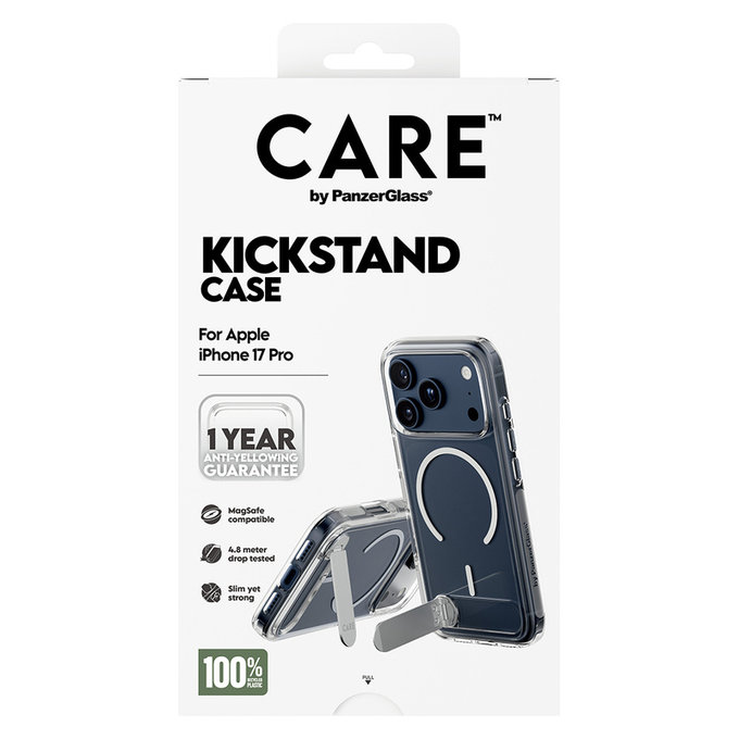 Puzdro Kickstand pre iPhone 17 Pro, Transparentná, PanzerGlass