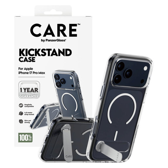 Puzdro Kickstand pre iPhone 17 Pro Max, Transparentná, PanzerGlass