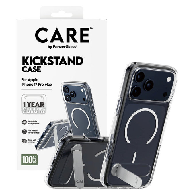 Puzdro Kickstand pre iPhone 17 Pro Max, Transparentná, PanzerGlass