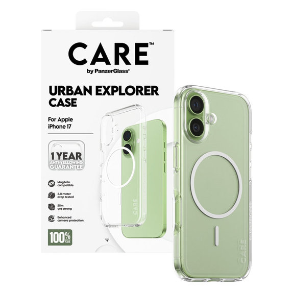 Puzdro Urban Explorer s MagSafe pre iPhone 17, Biela, CARE