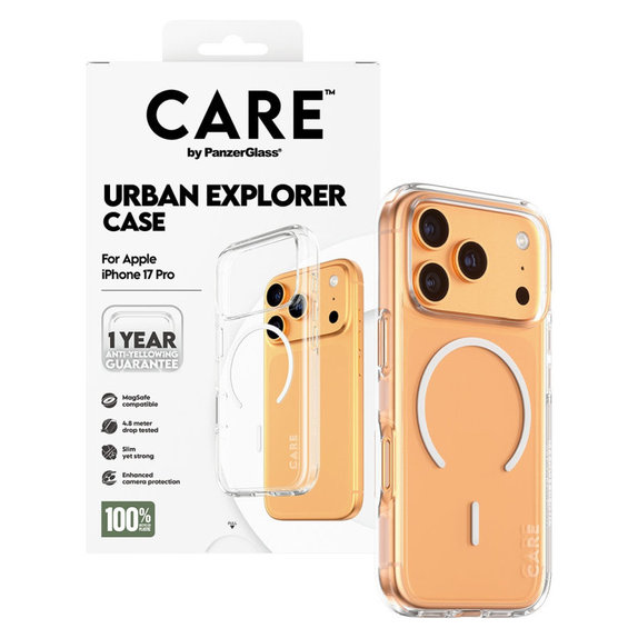 Puzdro Urban Explorer s MagSafe pre iPhone 17 Pro, Biela, CARE