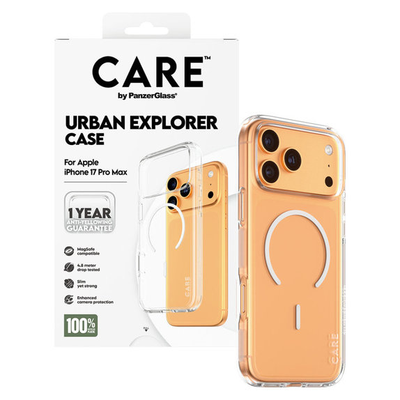 Puzdro Urban Explorer s MagSafe pre iPhone 17 Pro Max, Biela, PanzerGlass