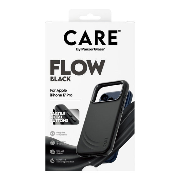 Puzdro FLOW s MagSafe pre iPhone 17 Pro, Čierna, CARE
