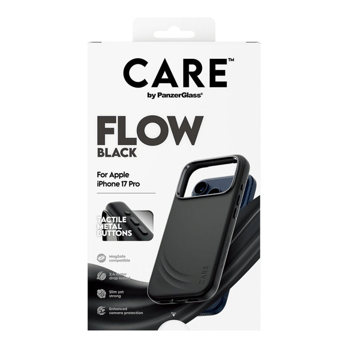 Puzdro FLOW s MagSafe pre iPhone 17 Pro, Čierna, CARE