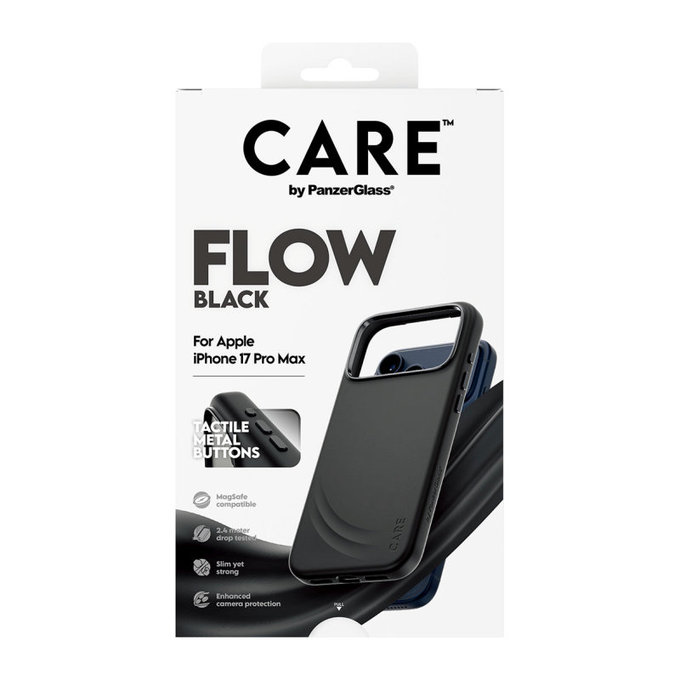 Puzdro FLOW s MagSafe pre iPhone 17 Pro Max, Čierna, PanzerGlass