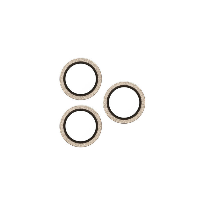 Ochranný kryt objektívu Hoops pre iPhone 17 Pro Max/17 Pro/16 Pro Max/16 Pro, Glitter Gold, PanzerGlass