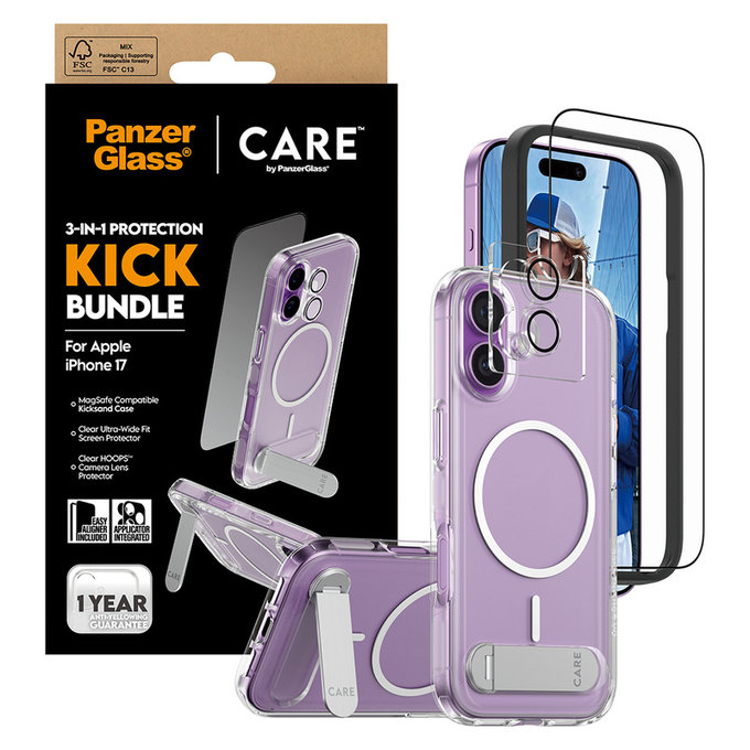 Bundle 3v1 Kick pre iPhone 17, PanzerGlass